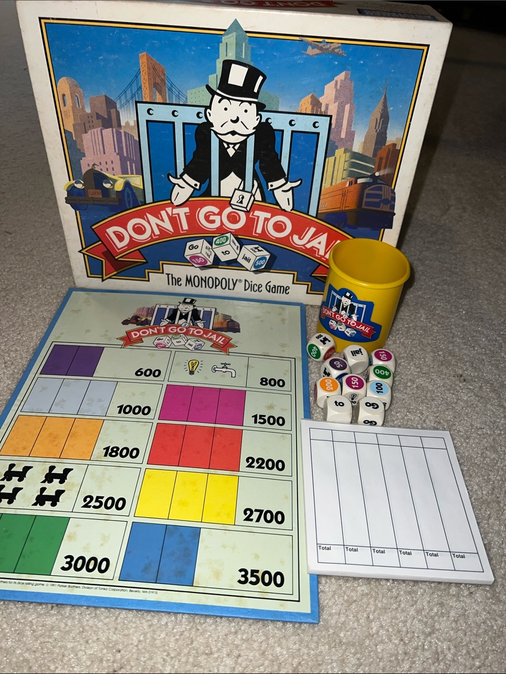 Vintage Don't Go To Jail Dice Game